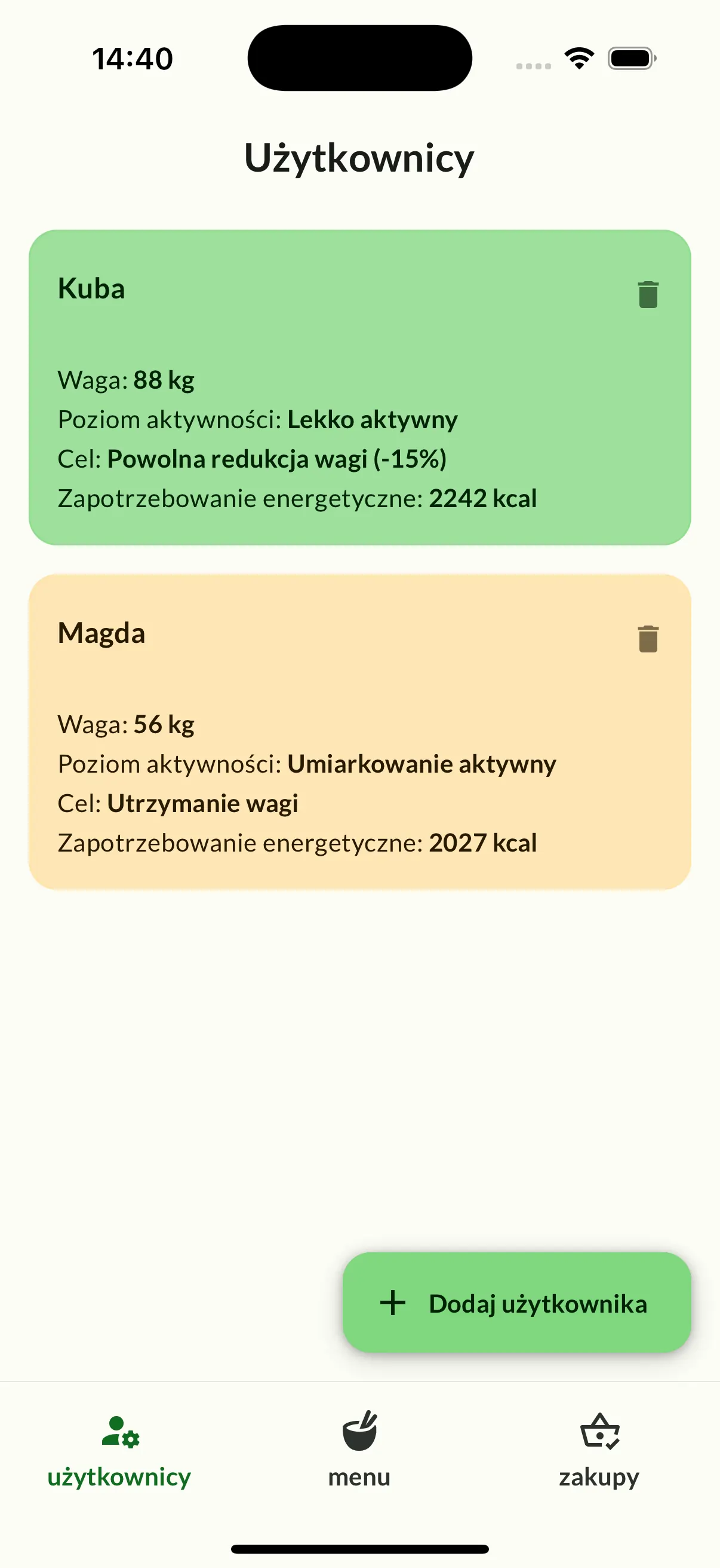 Dodawanie użytkowników w aplikacji Cebulko